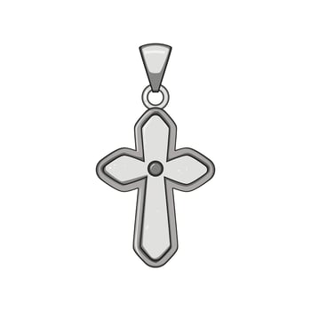 holy cross christian cartoon vector illustration