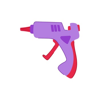 hot glue gun cartoon vector illustration