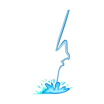 energy lightning effect cartoon vector illustration