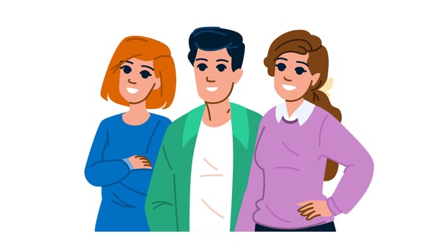happy team group vector