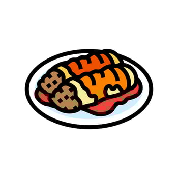 enchiladas mexican cuisine color icon vector illustration