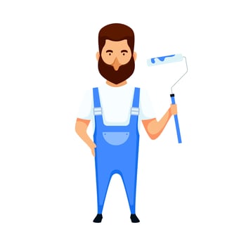 Male house painter vector