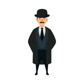 Character of british men casual style vector