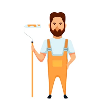 House painter character design vector