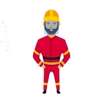 Firefighter character design vector