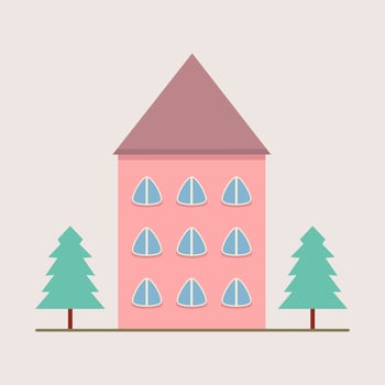 Vector illustration of house, flat illustration.