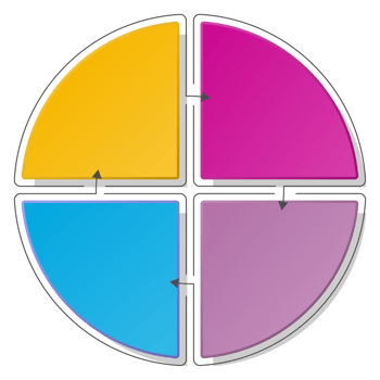 Infographic with 4 steps, process or options. png