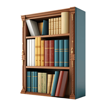 AI generated 3D Rendering of a Books Cupboard on Transparent Background - Ai Generated png