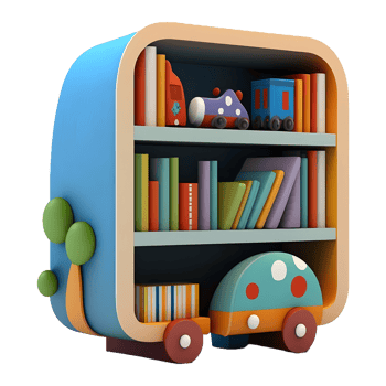 AI generated 3D Rendering of a Books Cupboard on Transparent Background - Ai Generated png