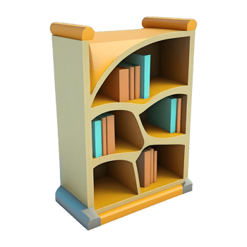 AI generated 3D Rendering of a Books Cupboard on Transparent Background - Ai Generated png