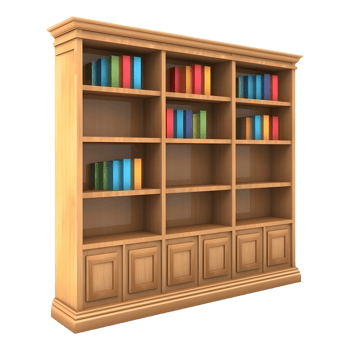 AI generated 3D Rendering of a Books Cupboard on Transparent Background - Ai Generated png