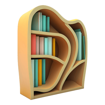 AI generated 3D Rendering of a Books Cupboard on Transparent Background - Ai Generated png