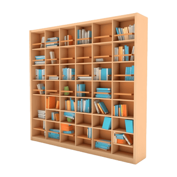 AI generated 3D Rendering of a Books Cupboard on Transparent Background - Ai Generated png