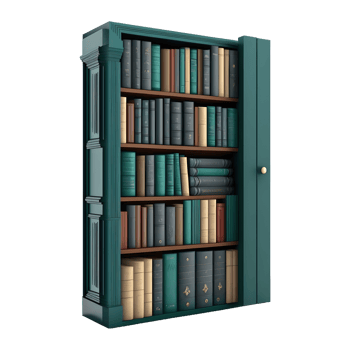 AI generated 3D Rendering of a Books Cupboard on Transparent Background - Ai Generated png