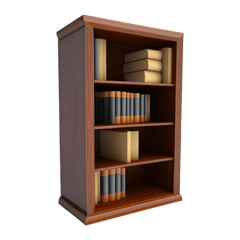 AI generated 3D Rendering of a Books Cupboard on Transparent Background - Ai Generated png