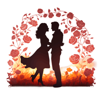 AI generated A couple in love valentine's day special on transparent background png