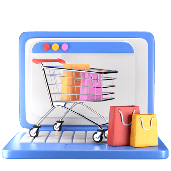 3D Laptop Basket Cart png