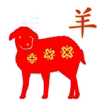 Goat Chinese Zodiac vector
