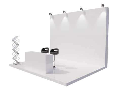 3D Rendering Booth Stand Event Exhibition png