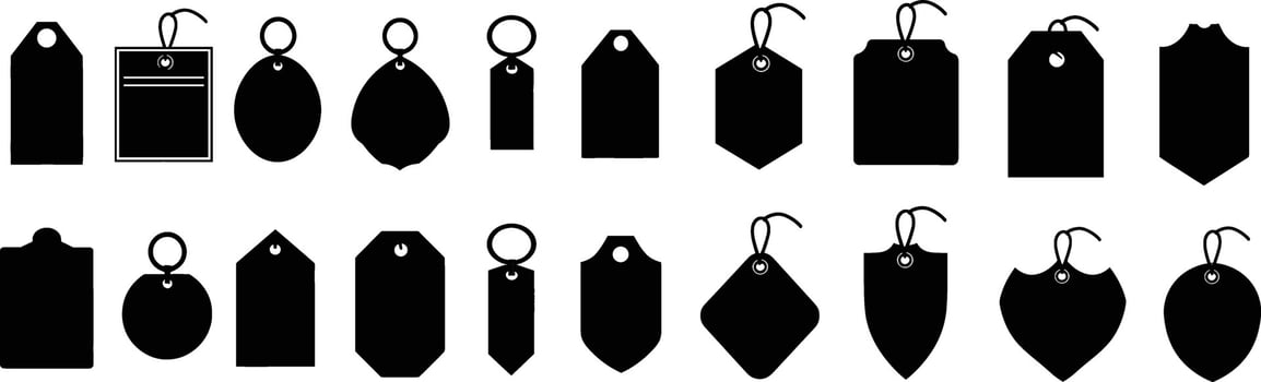Sale sticker shape collection, price tag vector, shopping labels set, promotional badge shape, discount, commerce, sale sticker, advertisement, offers card vector