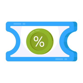 Modern design icon of discount card vector