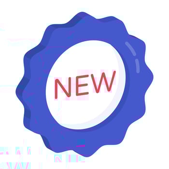 Premium download icon of new badge vector