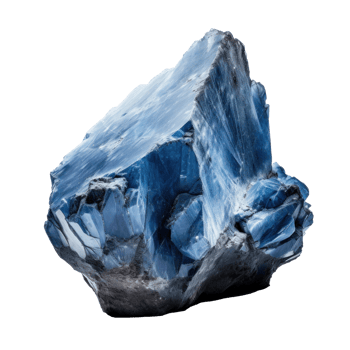 AI generated blue heavy rock, png file of isolated cutout object on transparent background