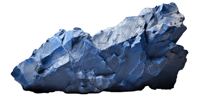 AI generated blue heavy rock, png file of isolated cutout object on transparent background