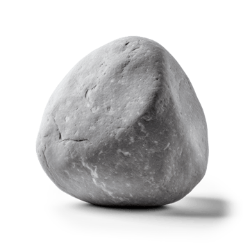 AI generated gray smooth stone, png file of isolated cutout object on transparent background with shadow