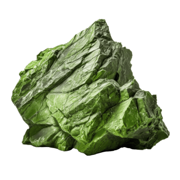 AI generated green rock, png file of isolated cutout object on transparent background
