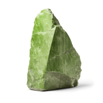 AI generated green rock, png file of isolated cutout object on transparent background with shadow