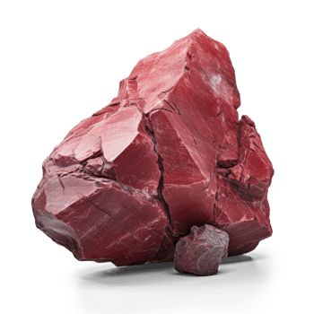 AI generated red rock, png file of isolated cutout object on transparent background with shadow