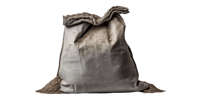 AI generated sandbag, png file of isolated cutout object on transparent background
