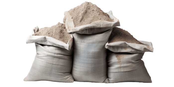 AI generated open sandbags, png file of isolated cutout object on transparent background