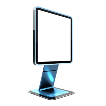 AI generated Modern Digital Signage Display Isolated on Transparent png