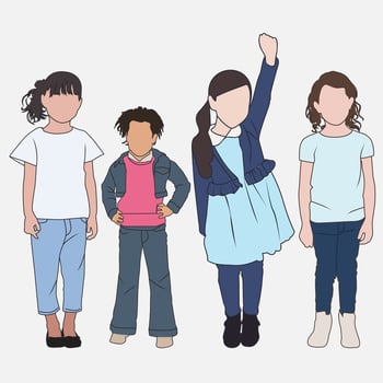 girls illustration line art vector