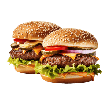 AI generated Two Tasty Street Food Burgers png