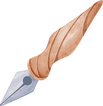 watercolor drawing of a fountain pen png