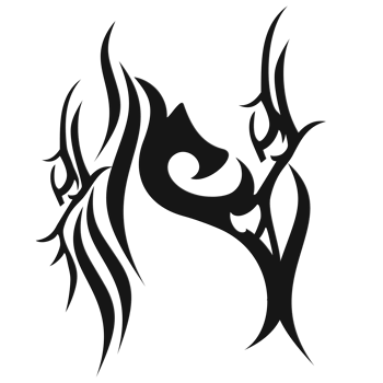 TRIBAL DESIGN LETTER N png