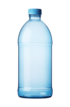 Blue empty water bottle isolated on transparent background png