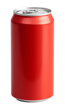 Red soft drinks can isolated on transparent background png