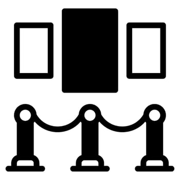Exhibit Hall Icon Illustration for web, app, infographic, etc vector