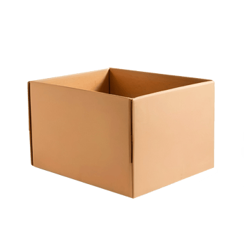 AI generated open cardboard box on transparent png