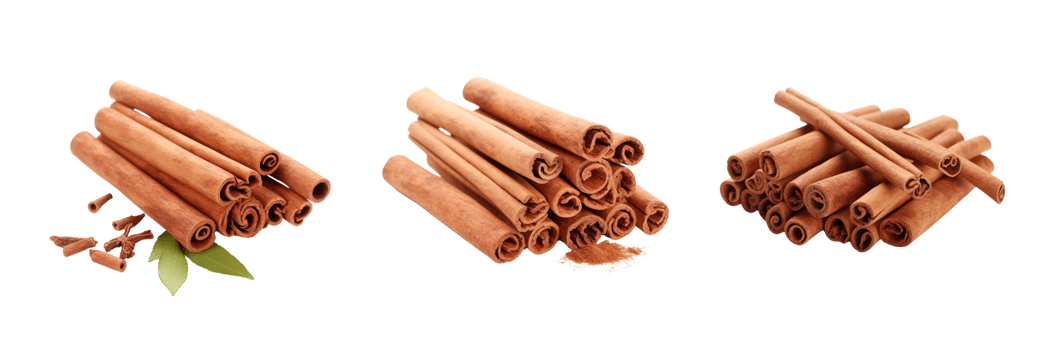 AI generated cinnamon sticks and cinnamon sticks on a transparent background png
