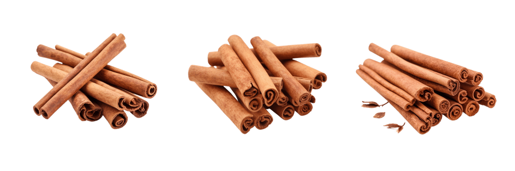 AI generated cinnamon sticks on a transparent background png