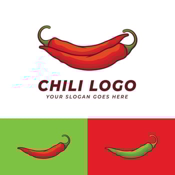 Red chili vegetable cartoon vector illustration