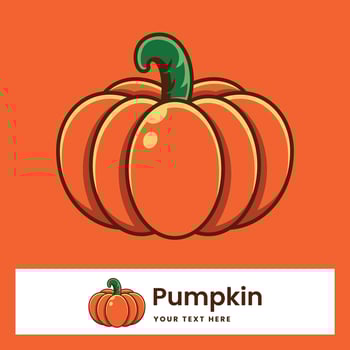Pumpkin fruit fresh cartoon vector illustration
