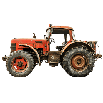 AI generated Vintage Red Tractor png