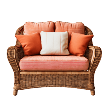 AI generated Bedside Tables Resin wicker Chair png