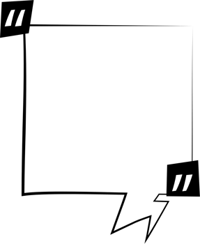 Black and white speech bubble balloon with quotation marks, icon sticker memo keyword planner text box banner, flat png transparent element design